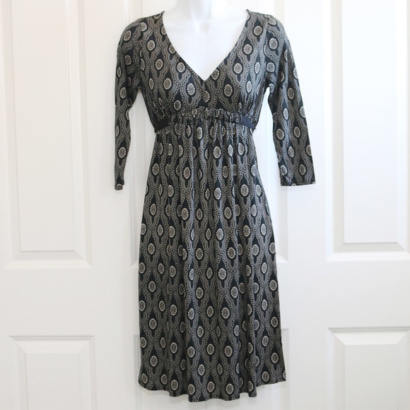 Loft Dresses Ann Taylor Empire Waist Dress Black Petite 6p